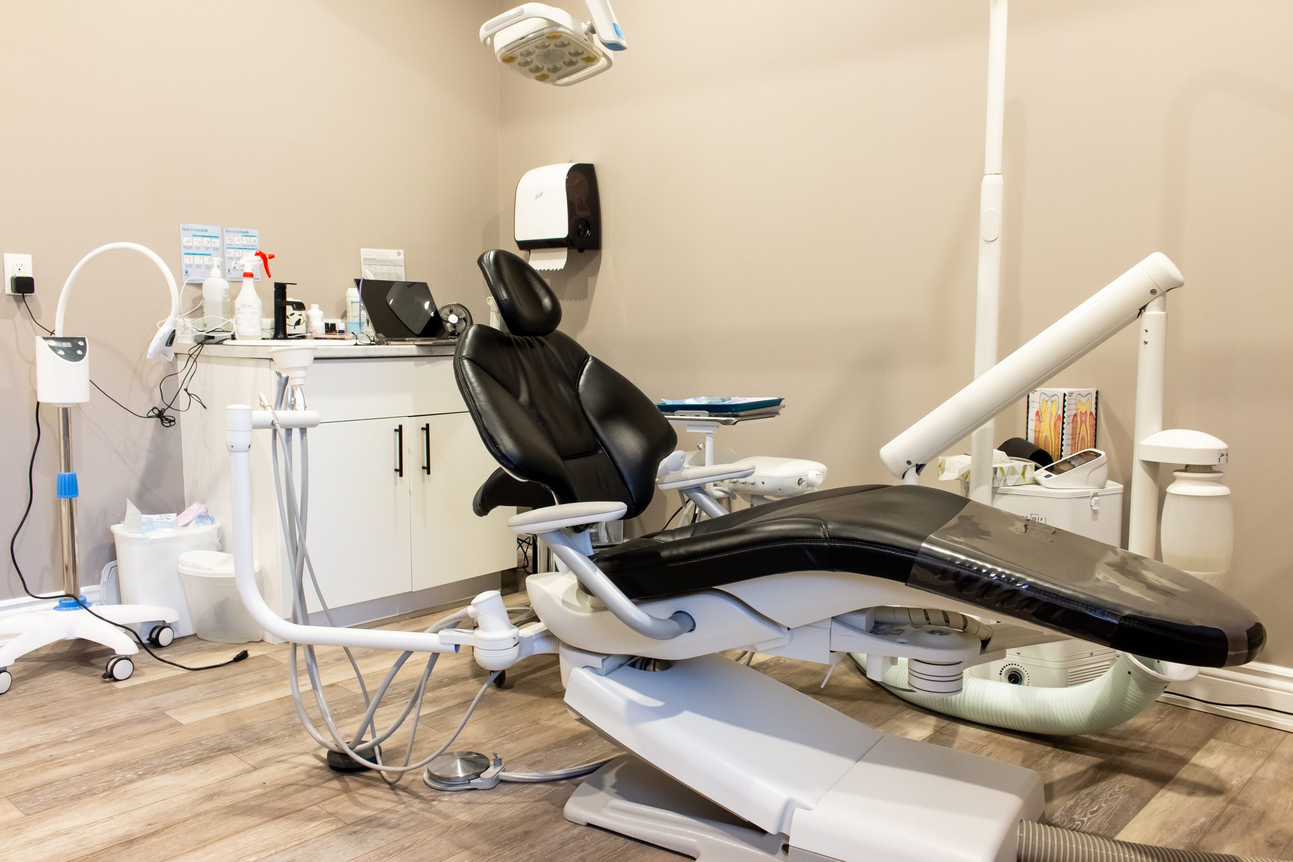 Wellness Dental Hygiene treatment room prepared for a patient visit